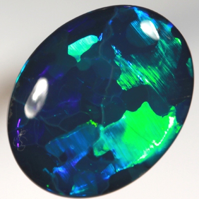TOP QUALITY LIGHTNING RIDGE OPAL DOUBLET Electric rolling flashes, bright! SEE VIDEO